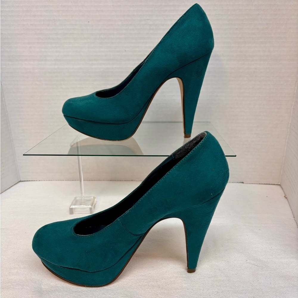 Teal Platform Transit Stiletto Heels